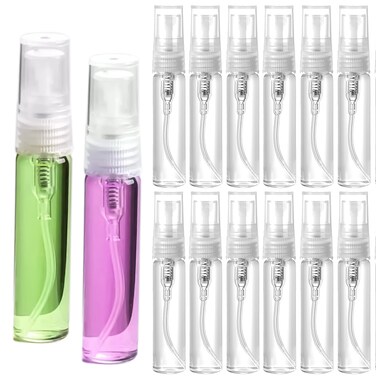 5ml Spray Bottle,10 Pcs Mini Spray Bottle,Refillable Small Perfume Spray Bottle,Glass Empty Sample Containers,Atomizer Sprayer for Perfume Essential Oil,Atomizer Bottle for Travel (A-5ml)