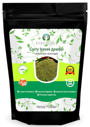 Curry Leaf Powder 50 Gm   Promotes Hair Growth   Hair Volume   Thicker Hair   Murraya koenigii   Natural &amp; Food Grade