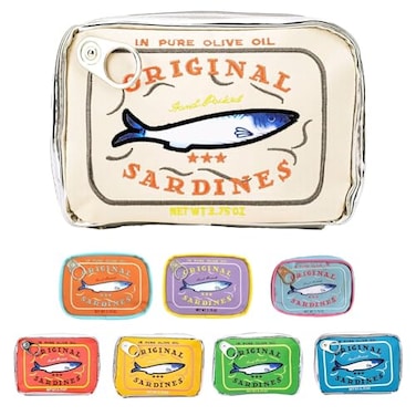Canned Sardines Makeup Bag, Canned Sardines Style Toiletry Bag Cute Travel Bag Creative Cute Makeup Bag Aesthetic Toiletry Bag for Women
