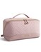 BAGSMART Makeup Bag, Travel Cosmetic Bags Water-resistent Makeup Case for Women Portable Pouch Open Flat Make Up Organizer for Toiletries, Brushes, Pink