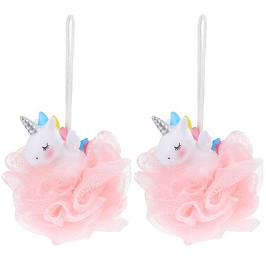 Balacoo Shower Loofah: 2 Pcs Unicorn Loofahs Animal Loofah Kids Loofah Bath Sponge Exfoliating Scrubber Bathing Ball for Girls Boys