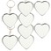 balacoo 20 Pcs Keychain Makeup Mirror Heart Shaped Keychain Portable Mirror Heart Shaped Mirror Small Key Fob Metal Folding Mirror Keyring Keychain Aluminum Mirror Travel Bulk Cosmetic, 5x4.5cm