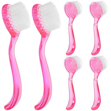 Baluue Handle Grip Nail Brush, Fingernail Scrub Cleaning Brush,Soft Nail Scrubber Brush, Toes and Nails Cleaner Brush for Pedicure Manicure Cleaning