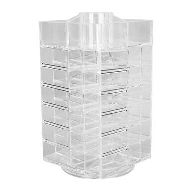 Lipstick Holder, 360 Rotating Cosmetic Lipsticks Tower Spinning Lipgloss Storage Display Holder, 53 Slots Lipsticks Organizer Clear Acrylic Cosmetic Display Case