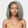 12" Glueless Salt And Pepper Human Hair Wigs Staight Grey Bob Wig Human Hair 5x5 Closure Grey HD Lace Front Human Hair Wigs Pre Cut Pre Plucked Hairline Gray Short Bob Wigs for Black Women