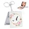 BAOSIWA Birthday Gifts for 5 6 7 8 9 10 11 12 13 Year Old Girl, Personalized Compact Mirror Initial Small Travel Makeup Mirror with Keychain Preppy Trendy Stuff Gifts for Women Teen Girls (A)