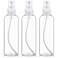 Spray Bottles, 8.5oz/250ml Plastic Spray Bottles, Clear Empty Fine Mist with Cap for Essential Oils, Perfumes, Refillable Liquid Containers (3 Pack)