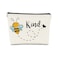 Be Kind Cute Honey Bee Makeup Bag,Cute Honey Bee Cosmetic Bag Best Gift Idea for Bee Lovers Teen Girls Women,Inspirational Birthday Gifts for Teen Girls Women Daughter Sister