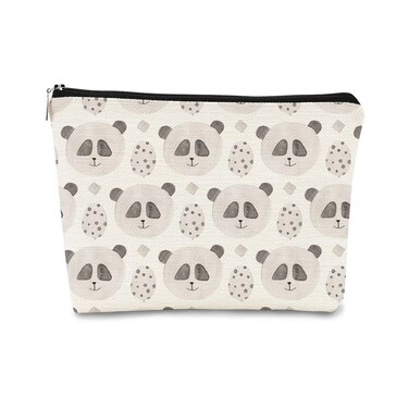 Panda Gifts Panda Bear Makeup Bag,Panda Heads Pattern Cosmetic Bag Best Gift Idea for Panda Lovers Teen Girls Women,Birthday Christmas Valentine's Day Gifts for Panda Moms Teen Girls Daughter Sister