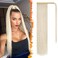 BARSDAR Straight Ponytail Extension - 26 Inch Long Straight Wrap Around Ponytail for Women Clip in Ponytail Hair Extensions Synthetic Blonde Hair Pony Tails Hairpieces Daily - Ivory White