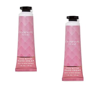 Bath &amp; Body Works Shea Butter Hand Cream Travel Size1.0 Fluid Ounce, 2-Pack (Champagne Toast)
