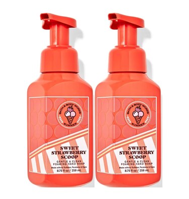 Bath and Body Works Gentle Foaming Hand Soap 8.75 Ounce 2-Pack (Sweet Strawberry Scoop)