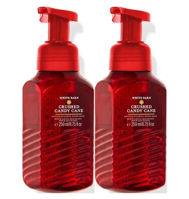 Bath and Body Works Crushed Candy Cane Gentle Foaming Hand Soap, 2-Pack 8.75 Ounce (Crushed Candy Cane)