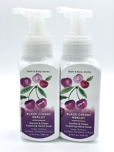 Bath and Body Works Gentle Foaming Hand Soap, Black Cherry Merlot 8.75 Ounce (2-Pack)
