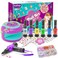 BATTOP Kids Nail Polish Set for Girls, Nail Art Kit for Girls with Nail Dryer &amp; 2 in 1 Water Based Nail Polish &amp; 3D Decoration &amp; Sticker and Nail Flier - Idea Birthday Gifts for Girls 7 8 9 10 11 12