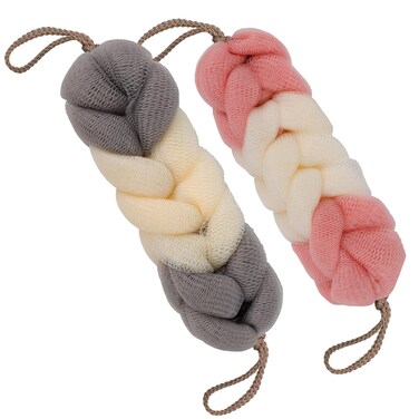Bath Loofah Sponge Back Scrubber Soft Mesh Body Wash Long Lofa Exfoliator Shower Puffs for Women &amp; Men Bath Accessories Cleaning Tool