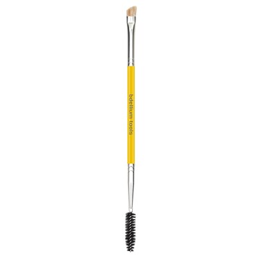 Bdellium Tools Professional Makeup Brush - Studio Series 735 Double-Ended Brow/Lash - With Mix of Soft Synthetic &amp; Natural Fibers, For Eyes&rsquo; Daily Grooming (Yellow, 1pc)