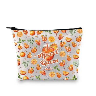 BDPWSS Aperol Spritz Gift Aperol Spritz Summer Drink Cocktail Gift Aperol Queen Makeup Bag Cocktail Party Supplies For Friend (Aperol queen bag)