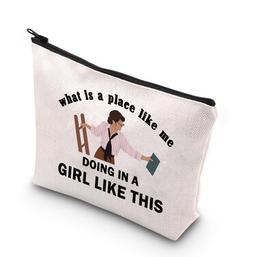 BDPWSS Mummy Movie inspired Gift What Is A Place Like Me Doing In A Girl Like This Makeup Bag Mummy Movie Lover Gift (Place Like Me)