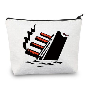 BDPWSS Titanic Makeup Bag Titanic Inspired Gift Jack Dawson Fan Gift Titanic themed Zipper Pouch Jack &amp; Rose Merchandise (Sinking boat)