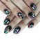 Halloween Fake Nails White Ghost Press on Nails Short Almond with Mushroom Designs Cute Ghosts Acrylic Nails Press ons Halloween Glue on Nails Full Cover Spooky False Nails for Women 24 Pcs