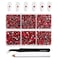 Beadsland 4300pcs Flatback Rhinestones,Red Rhinestones Nail Gems Round Crystal Rhinestones for Crafts,Mixed 6 Sizes with Picking Tweezers and Wax Pencil Kit, SS6-SS20, Siam