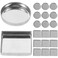 30pcs Empty Metal Round and Square Pans for Eyeshadow and Makeup Palettes Empty Eyeshadow Containers and Accessories for Diy Makeup Projects