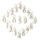 20Pcs Wear Resistant Decorative Nail Art Charms Mixed Style Number Pendants with Rhinestones for Nail Accessories