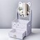 Assemble Makeup Organizer 7 1/2 Inch with Cosmetic Rotating Mirror &amp; Drawer, Compact Vanity Bins Storage, Girl's Dressing Table Essential Skincare Display Case,Countertop Ideal Gift Chioce