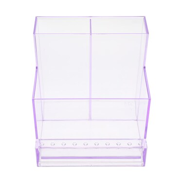 Beaupretty Nail Stand Nail Drill Bit Holder Practical Drill Bit Organizer Plastic Nail Grinding Storage Case Purplish Nail Drill Bits