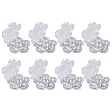 Beaupretty 8PCS Clear Empty Eyeshadow Palette Makeup Organizer Eyeshadow Storage Box Case Lipstick Pigment Palette Tray