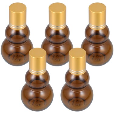 5pcs Roll on Bottles Essential Oil Roller Bottles Empty Refillable Glass Roller Ball Containers with Caps for Travel Perfume 30ml