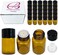 Beauticom 2ML Amber Glass Vial 144 Pieces with Orifice Reducer and Dropper Top