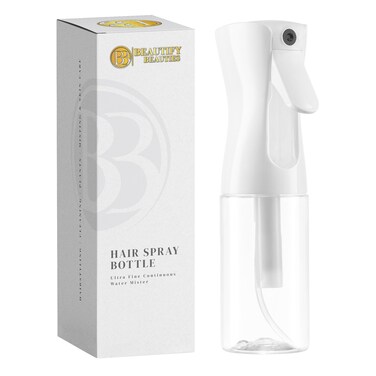 BeautifyBeauties Hair Spray Bottle &ndash; Ultra Fine Continuous Water Mister for Hairstyling, Cleaning, Plants, Misting &amp; Skin Care (Clear, 6.8 Ounces)