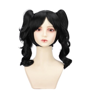 Red Wig Red Lolita Long Curly Cosplay Wig 2 Clip on Ponytail Wig With Wig Cap for Costume Party Halloween