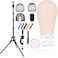 Beauty Star 63inch Tall Wig Stand Tripod with 22inch Mannequin Head, Canvas Block Wig Head Included Adjustable Holder and Wig Caps Kit for Multiple wigs, Perfect for Making Wigs, Display Styling