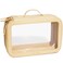 Large Clear Makeup Bag for Women with Zipper Organizer, Beige Travel Makeup Bag for Women Clear Cosmetic Case, Clear Travel Bags for Toiletries, Clear Make Up Bag Traveling Women, Car Bag Organizer