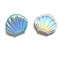 Beavorty 2pcs Mini Folding Compact Mirror Foldable Pocket Mirror Ocean Sea Shells Shaped Travel Makeup Mirror Personal Mirror for Purse Handbag