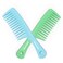 2PCS Large Wide Tooth Comb, Shower Combs, Hair comb for wet curly hair, Durable Hair Brush for Best Styling and Professional Hair Care(1Blue,1Green)