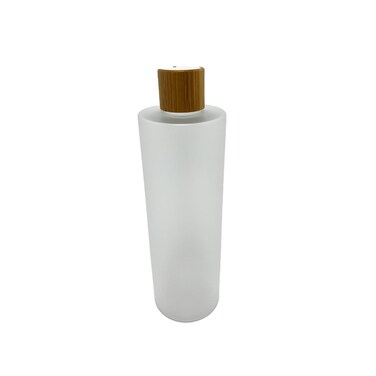 Empty Cosmetic Bottles 16oz/500ml With Bamboo Disc Top Flip Cap for Shampoo Lotion Liquid Soap,Cream,Refilable Squeeze Travel Size Toiletry Bottles Dispenser,Bathroom Accessories