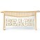 Boho Patch Beach Cosmetic Bag - Summer BEACH Chenille Varsity Toiletry Makeup Bag Beige Letter Clear Waterproof Travel PVC Zipper Clutch Daily Use Purse Summer Makeup Pouch for Women Girls