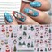 Christmas Nail Art Stickers White Snowflake 5D Embossed Nail Decals for DIY or Nail Salon, Self-Adhesive Santa Claus Xmas Tree Green Dwarf Design Acrylic Stickers Nail Art Supplies for Women Decor