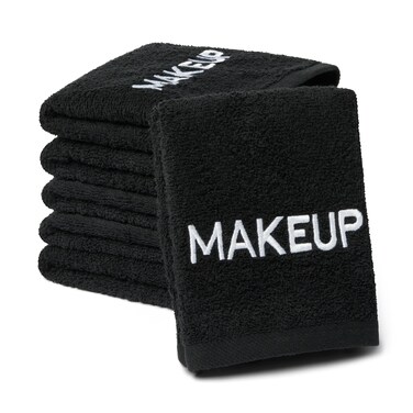 Ben Kaufman Makeup Remover Face Washcloth - Absorbent Towel for Drying Your Face - Soft &amp; Machine Washable Makeup Remover Cloth - Cotton Towel for Daily Skincare - 13" x 13" (6 Pack)