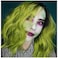 BERON Ombre Green Short Wigs Curly Bob Wig Ombre Color Wavy Hair Wigs Middle Part Women's Synthetic Wigs Daily Party Use