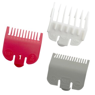 Professional Hair Clipper Guards Cutting Guides Compatible with Wahl Hair Clippers Trimmers - 3 Cutting Lengths 1 1/2&rdquo; &amp; 1/2&rdquo; &amp; 1&rdquo;(1.5 &amp; 3 &amp; 4.5 mm) Fits Most Size Wahl Guide Combs - 3 Color Coded