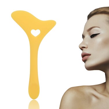 Eyeline Stencil, Eyeline Stencils, Makeup Accessories, Silicone Stencils Wing Tips Eyebrow Pencil Stencil Reusable Lazy Quick Eye Makeup Makeup Applicator Tool for Makeup Artist(Yellow)