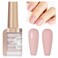 Nude Nail Polish Quick Dry, Natural Sheer Color Nail Lacquer, Long Lasting &amp; Fast Drying, Nail Pigment Oil-Based for Nail Art, Fingernail Concealer Polish, 1PC 12ML for French Manicure
