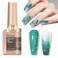 Glitter Gel Nail Polish Christmas Green 12ML, Holographic Shimmer Gel Polish Flash Dimond Nails Reflctive Gel Polish Sparkly Soak Off UV Gel for Nail Art Manicure and Pedicure at Home