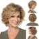 Short Blonde Wigs for Women Short Pixie Cut Curly Hair Wig Fluffy Natural Looking Synthetic Hair Daily Wigs