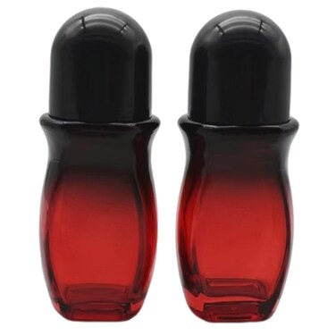 2pcs 50ml Glass Bottle Roller Ball Large Empty Roller Bottles Refillable Rollerball Bottles for Perfume Essential Oils Deodorant